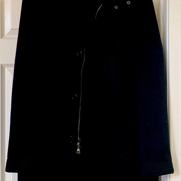 Men’s Black John Varvatos wool outer long coat made in Italy - Picture 1 of 8